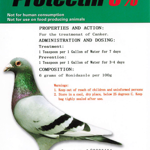 Ronidazole 6% Powder – Canker & Protozoal Infection Treatment for Birds