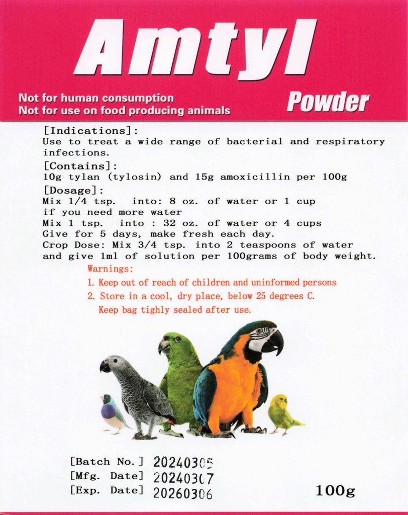 Amtyl – Broad-Spectrum Antibiotic for Birds & Small Animals