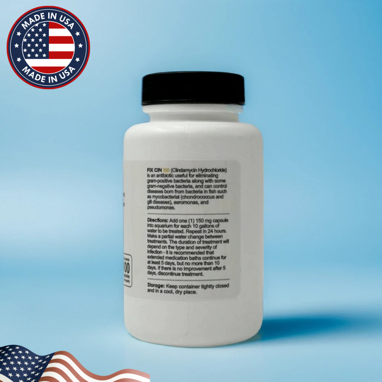 Fish Cin (Clindamycin) 150mg 100 Capsules Fish Antibiotics