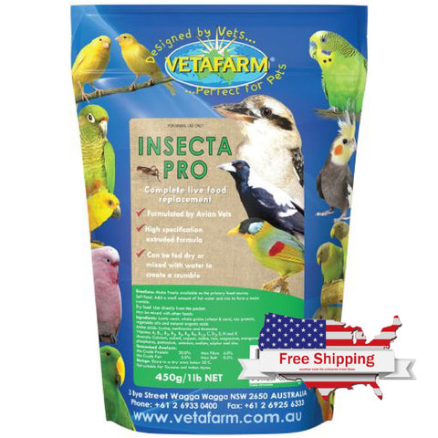 Insecta-Pro (Vetafarm): Live Food Replacement for Insectivorous & Omnivorous Birds