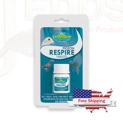 Respire Tablets (Vetafarm): Treats Respiratory Infections in Racing Pigeons