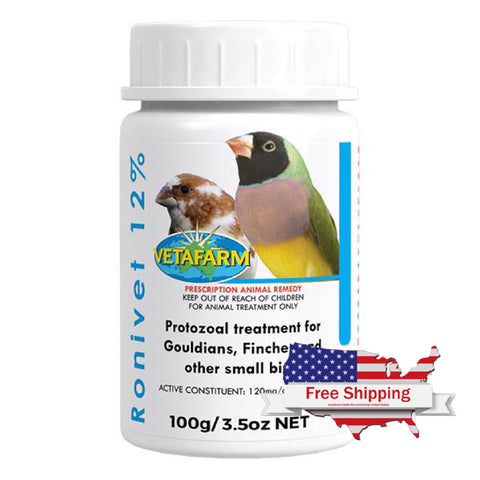 Ronivet 12% (Vetafarm) Effectively Treats Parasitic Diseases in Small Birds