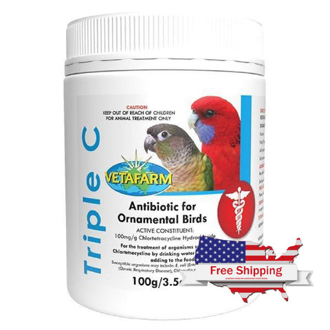 Triple C (Vetafarm): Treats Bacterial Infections in Ornamental Birds