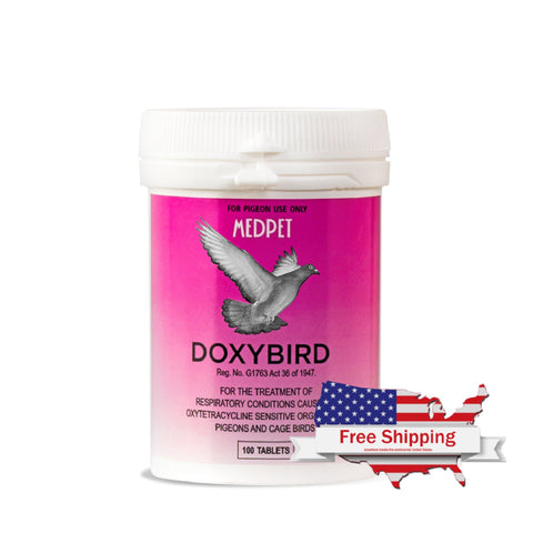 Doxybird Tabs (Medpet): Treats Ornithosis / One Eye Cold in Pigeons