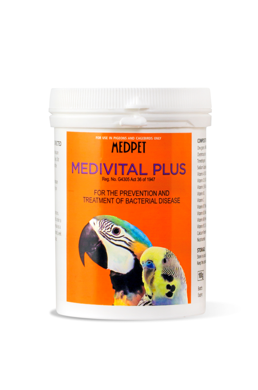 Medivital (Medpet) Prevention & Treatment of Bird Bacterial Infections - Formulated for Budgerigars