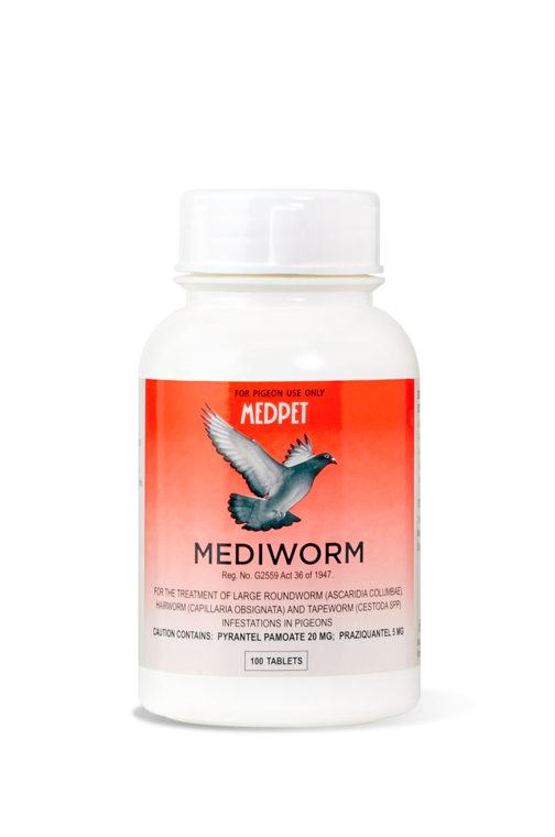 Mediworm Tablets (Medpet) Effective Pigeon Deworming Tablets