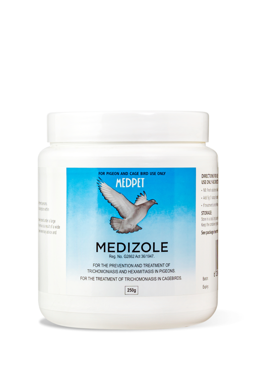 Medizole (Medpet) Hexamitosis, Giardia & Trichomoniasis Treatment for Pigeons