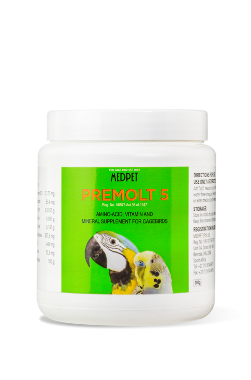 Premolt-5 (Medpet) Total Supplement to Treat & Prevent Feather Plucking