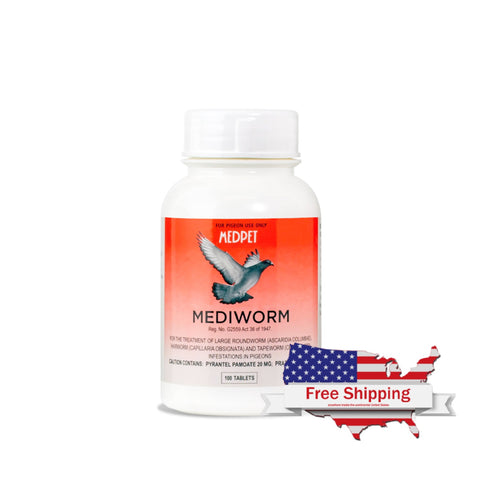 Mediworm Tablets (Medpet) Effective Pigeon Deworming Tablets