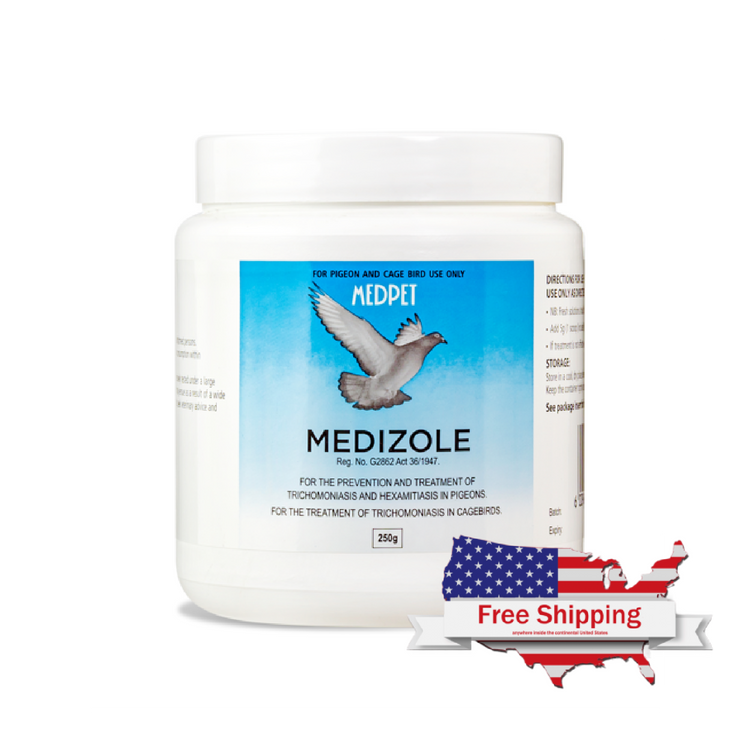 Medizole (Medpet) Hexamitosis, Giardia & Trichomoniasis Treatment for Pigeons