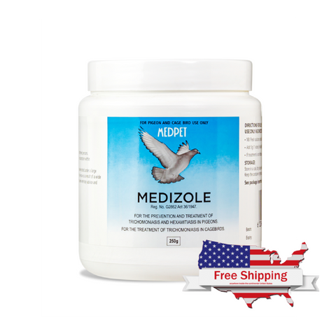 Medizole (Medpet) Hexamitosis, Giardia & Trichomoniasis Treatment for Pigeons