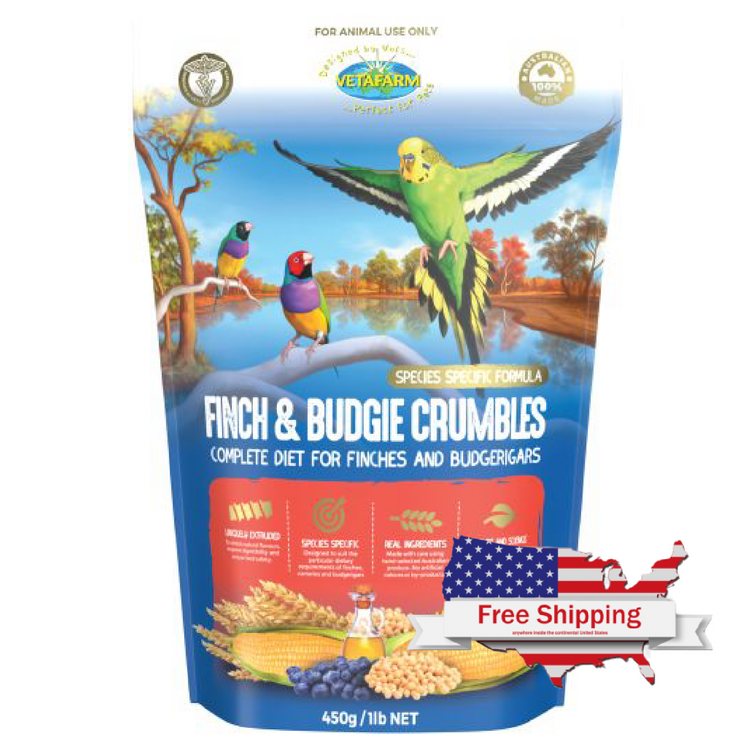 Finch and Budgie Crumbles (Vetafarm) – Optimal Food for Finches/Food for Budgies