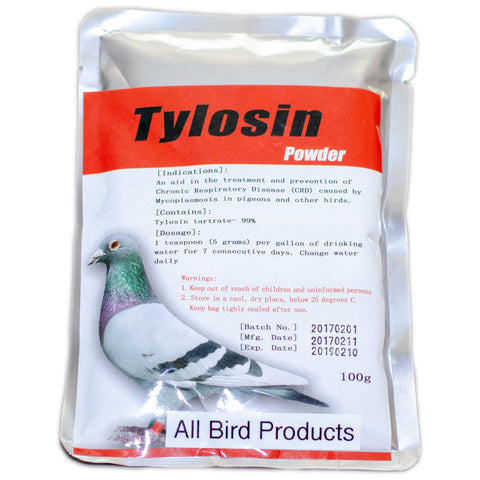 Tylosin Powder (Generic) – CRD Treatment for Pigeons & Pet Birds (Tylosin Tartrate 99%)