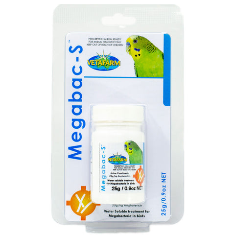 Megabac-S – Amphotericin B Antifungal Treatment for Birds