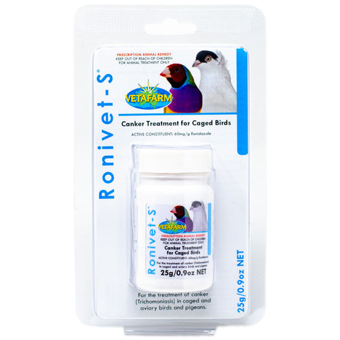 Ronivet-S – Preventative & Treatment Support for Canker and Protozoal Infections in Birds