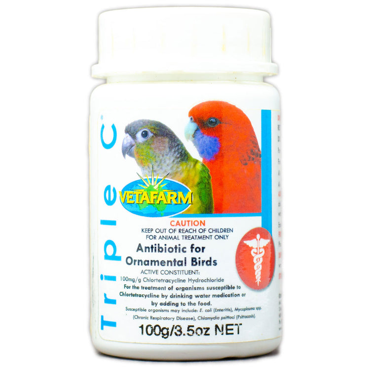 Triple C – Vetafarm Broad-Spectrum Water-Soluble Antibiotic for Ornamental Birds