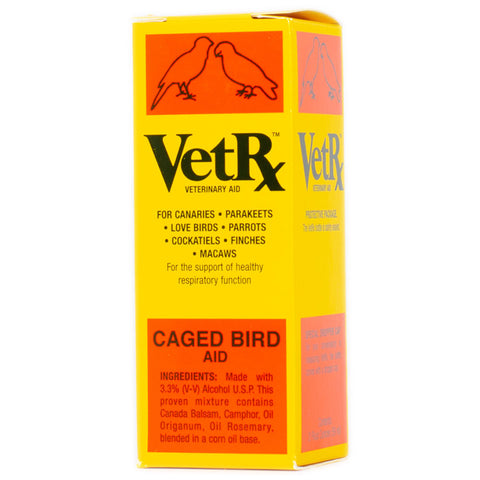 VetRx Veterinary Remedy (Caged Birds) – Natural Relief for Respiratory Issues & Mites