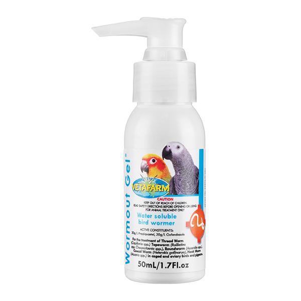 Wormout Gel (Vetafarm) Effective Bird Wormer for Pigeons & Aviary Birds