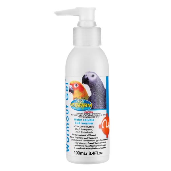 Wormout Gel (Vetafarm) Effective Bird Wormer for Pigeons & Aviary Birds