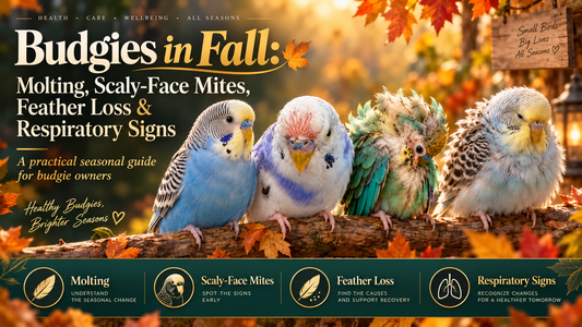 Budgies in Fall: Molting, Scaly-Face Mites, Feather Loss & Respiratory Signs