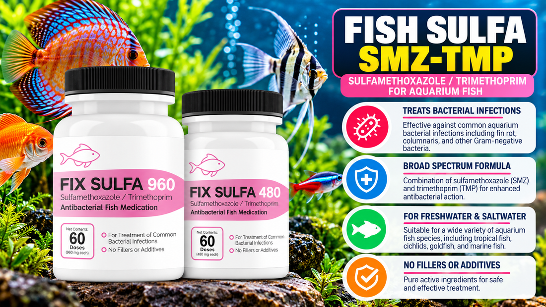 Fish Sulfa SMZ-TMP: Sulfamethoxazole/Trimethoprim for Fish
