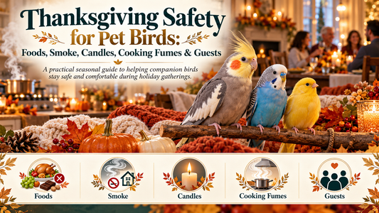 Thanksgiving Safety for Pet Birds: Foods, Smoke, Candles, Cooking Fumes & Guests