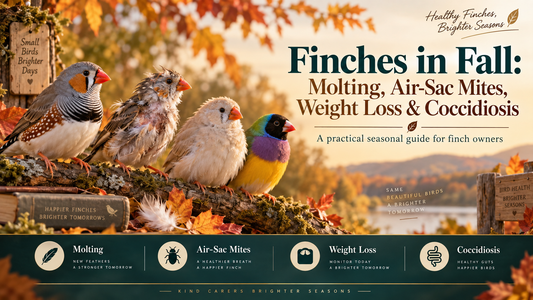 Finches in Fall: Molting, Air-Sac Mites, Weight Loss & Coccidiosis