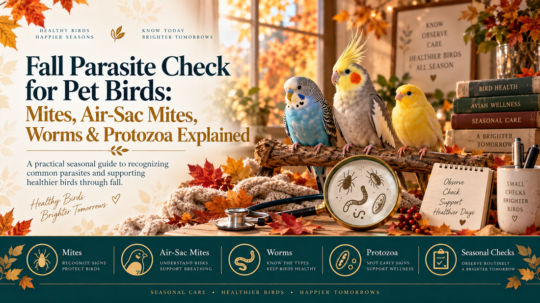 Fall Parasite Check for Pet Birds: Mites, Air-Sac Mites, Worms & Protozoa Explained