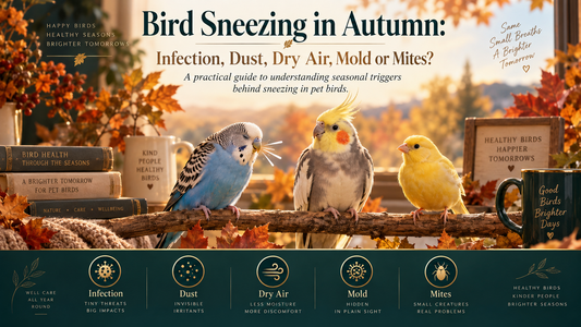 Bird Sneezing in Autumn: Infection, Dust, Dry Air, Mold or Mites?