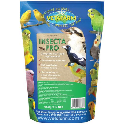 Insecta-Pro (Vetafarm): Live Food Replacement for Insectivorous & Omnivorous Birds