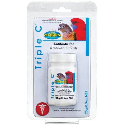 Triple C (Vetafarm): Treats Bacterial Infections in Ornamental Birds
