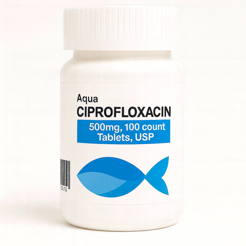 Fish Ciprofloxacin 500mg 100 Tablets – Trusted Broad-Spectrum Fish Antibiotic