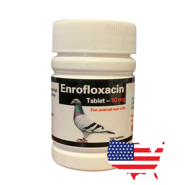 Enrofloxacin 10% Pills for Birds – Broad-Spectrum Support – 10 mg (100 Tablets)