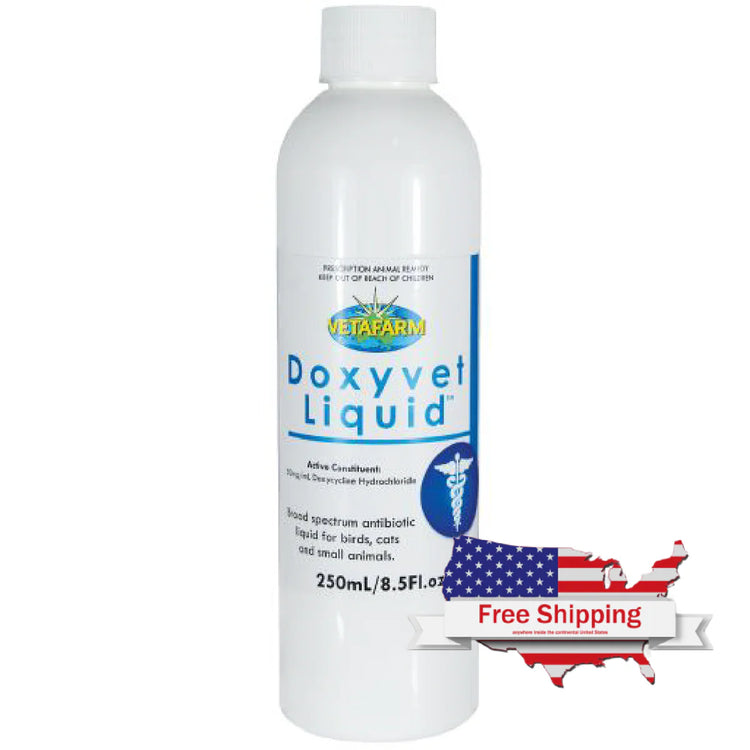 Doxyvet Doxycycline Oral Solution for Birds, Dogs, Cats & Rodents – 250 ml