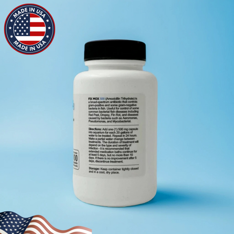 Fish Mox (Amoxicillin) 500 mg 30 Capsules Fish Antibiotics