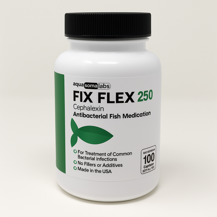 Fish Flex (Cephalexin) 250mg 100 Capsules Fish Antibiotics