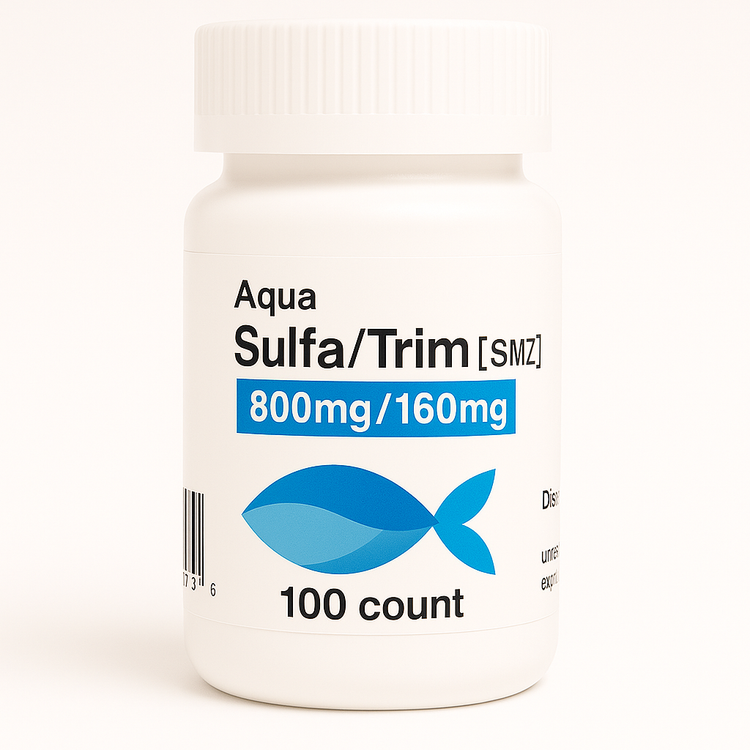 Fish Sulfa (Sulfamethoxazole/ Trimethoprim) 960mg 100 Tablets Fish Antibiotics