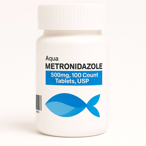 Fish Zole (Metronidazole) 500mg 100 Count Fish Antibiotics