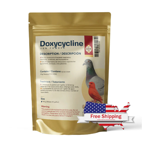 Doxycycline 20% Powder for Birds – Ornithosis & Respiratory Support – 100 g