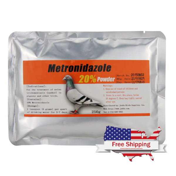Metronidazole 20% Powder for Birds – Avian Canker Support – 250 g