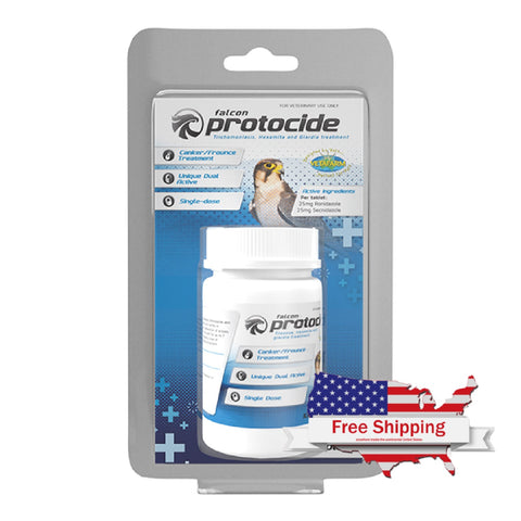 Falcon Protocide Tablets (Vetafarm) - Single Dose Treatment Effectively Treats Frounce in Falcons