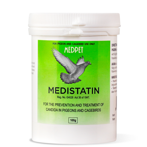 Medistatin (Medpet) Prevents & Treats Candida in Pigeons