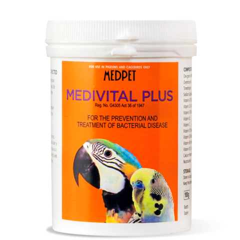 Medivital (Medpet) Prevention & Treatment of Bird Bacterial Infections - Formulated for Budgerigars