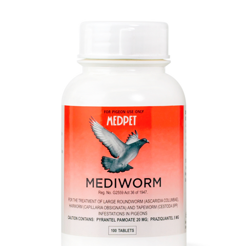 Mediworm Tablets (Medpet) Effective Pigeon Deworming Tablets