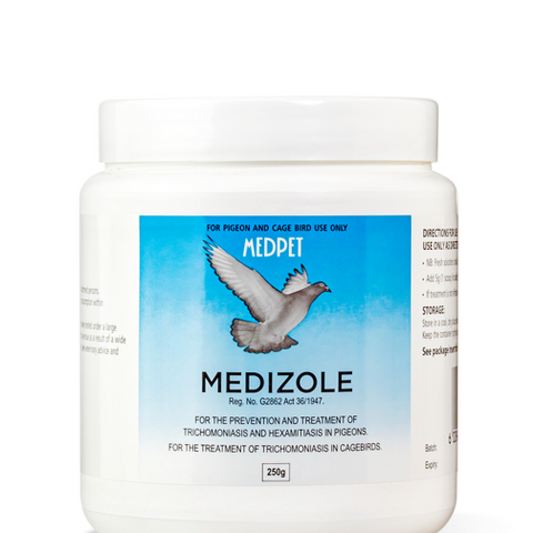 Medizole (Medpet) Hexamitosis, Giardia & Trichomoniasis Treatment for Pigeons