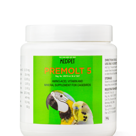 Premolt-5 (Medpet) Total Supplement to Treat & Prevent Feather Plucking
