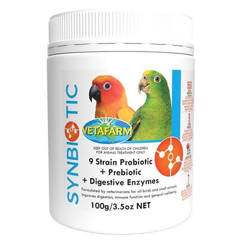 Synbiotic Avian Support (Vetafarm): Probiotic and Prebiotics for Birds, Digestive & Immune Support