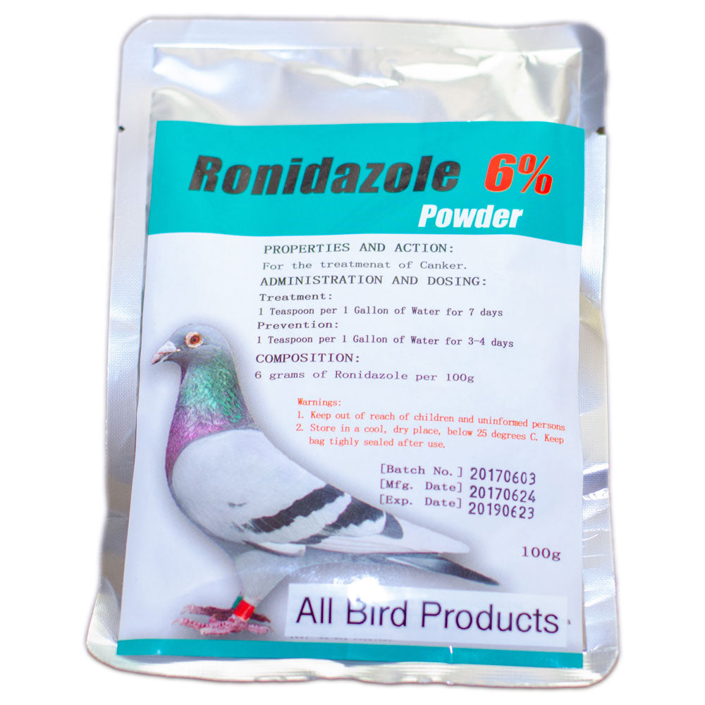 Ronidazole 6% Powder – Canker & Protozoal Infection Treatment for Birds