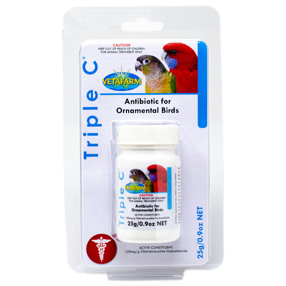 Triple C – Vetafarm Broad-Spectrum Water-Soluble Antibiotic for Ornamental Birds