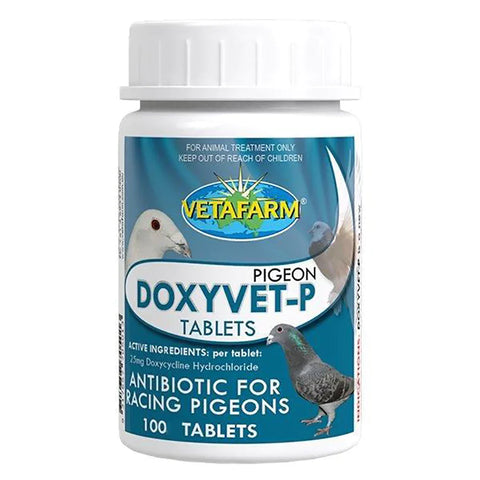 Pigeon Doxyvet-P Tablets (Vetafarm): Doxycycline for Racing Pigeons